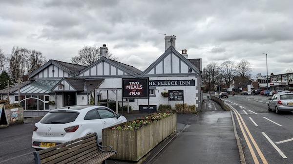 Exterior photo of the Fleece Inn, Penwortham, Preston