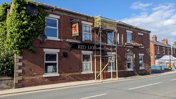 Exterior photo of the Red Lion, Longton, Nr Preston
